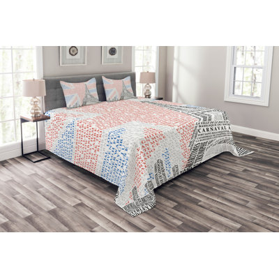 No Pattern Bedspread with Pillow Shams Included