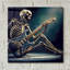  'Music Is My Life' by Rey Klimt Acrylic Glass Wall Art, 12" x 12"
