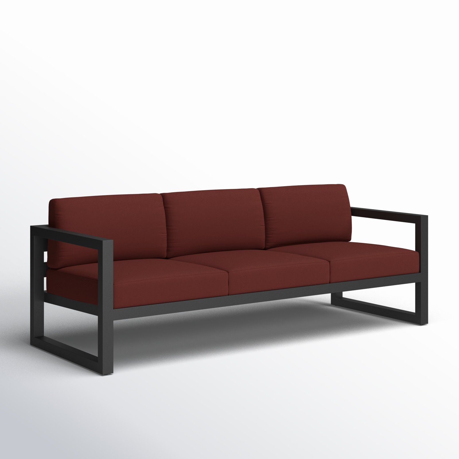 Smith 84" Outdoor Sofa with Sunbrella® Cushions, Canvas Henna, Slate