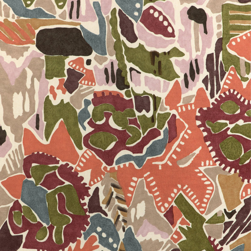 Chrystie Print, Plum/Clay