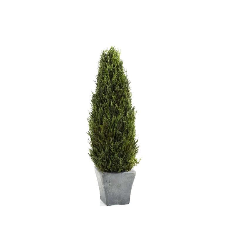 Topiaire de cyprès artificiel en pot, H 24 po x l 5 po x P 5 po