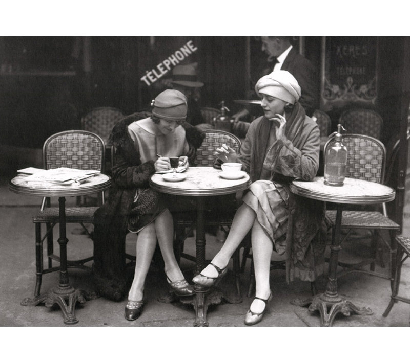 Cafe Et Cigarette, Paris, 1925, 13" H x 18" W