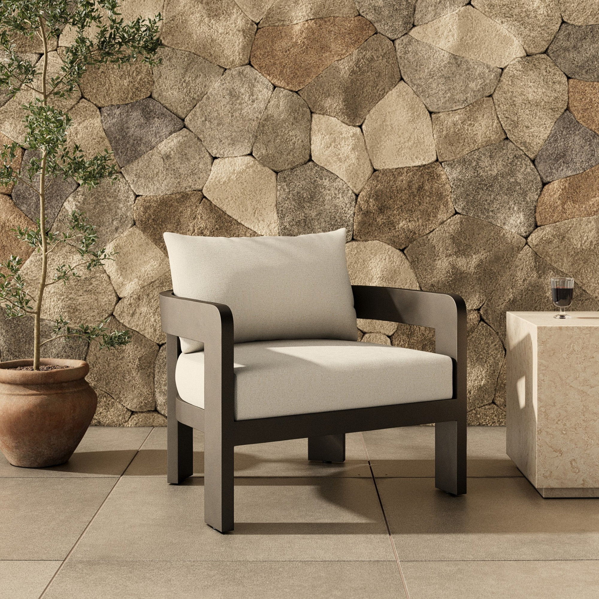 Outdoor Lounge Chair, Alessi Linen