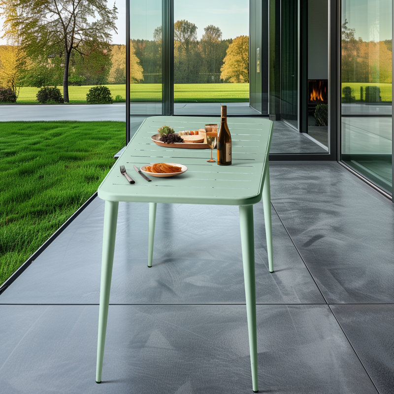 Medzarents Rectangular Steel Outdoor Table