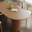 Table de salle à manger en bois massif brun demi-cercle-1616975893