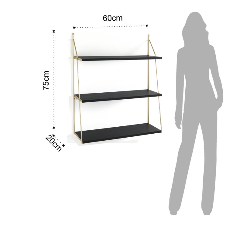 3 Piece Solid Wood Tiered Shelf