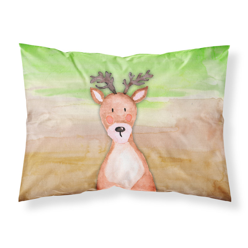 Taie d’oreiller aquarelle de cerf