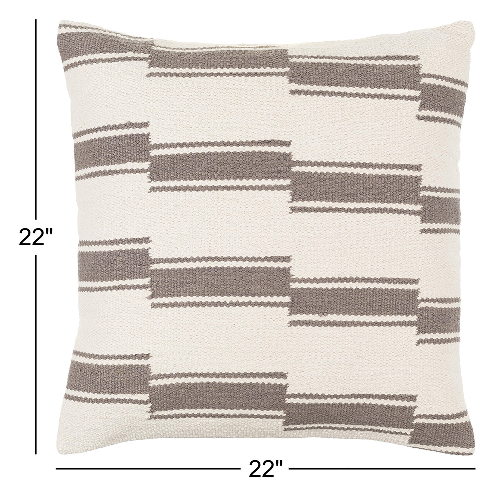 Brandsville Cotton Throw Pillow, Pillow Cover Only - No Insert, 22" x 22"