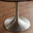 Black Walnut Color+Silver Round Solid Wood+Stainless Steel Dining Table-1900899079