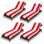 Ensemble de housse pour chaise longue de qualité supérieure en coton rayé Superior Cabana