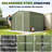 Outsunny 9' x 6' Outdoor Storage Shed, Garden Tool Metal Shed with Foundation Kit, Double Lockable Door, Air Vents and Sloping Roof, for Backyard, Patio, Lawn, Green-98202126-98202128
