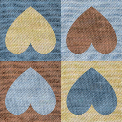 Tapis bleu / brun Antrice