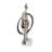 Trentelman Aluminum Metal Armillary Educational Silver Globe with Marble Base
