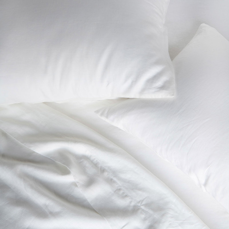 100% French Linen Pillowcase Set, Standard Pillowcase, Cream