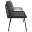 vidaXL Garden Bench with Cushion Steel Outdoor Seating Patio Modern Furniture-2066790993-2066790999