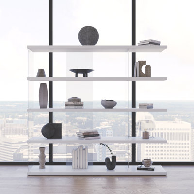 Gravity 70.9" White Bookcase