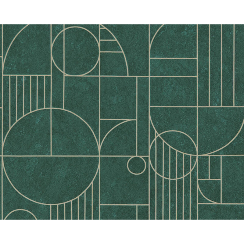 Rouleau de papier peint Concord Wall lings L 33 pi x l 21 po, Or / vert / métallique