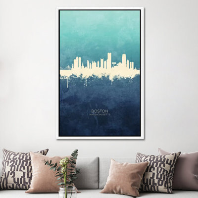 Boston Massachusetts Skyline by Michael Tompsett - Print on Canvas