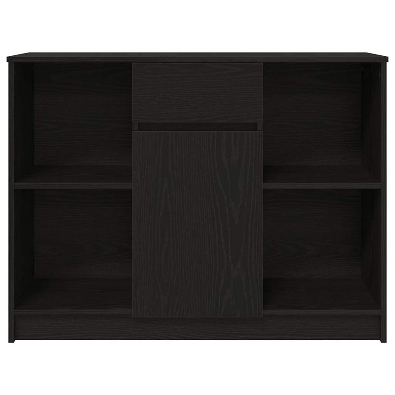 Sideboard With Drawer 101X35x76 Cm Engineered Wood, Black Oak