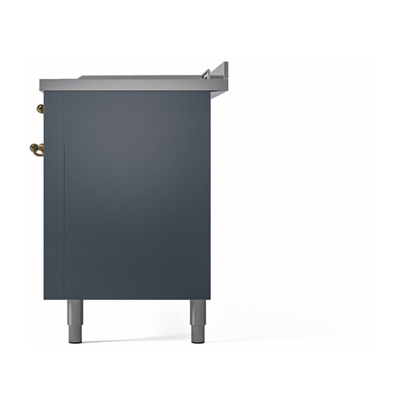 Cuisinière ILVE Nostalgie II Série 60 po à double combustible avec 7 brûleurs scellés, plaque de cuisson, table française (gaz naturel, porte pleine)