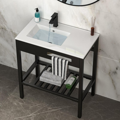 Meuble-lavabo simple autoportant 32 po avec lavabo 32 po