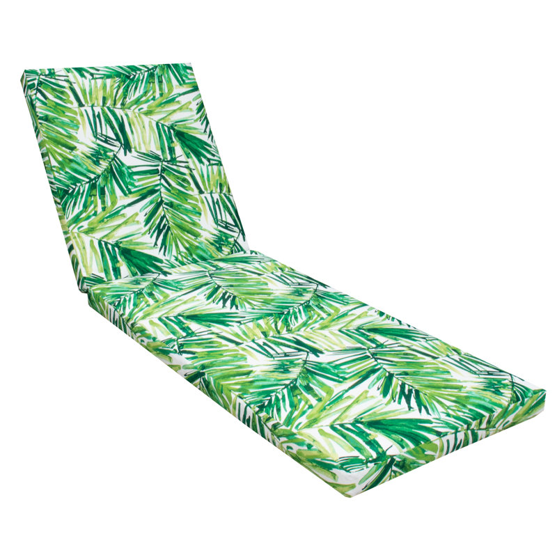 Coussin de siège / dossier d'extérieur TB Chaise Tommy Bahama, Motif floral vert, 26"W x 47"L