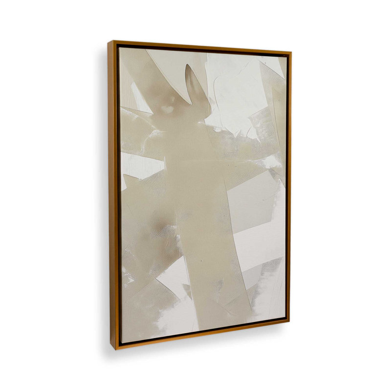 Soft Momentum I, 48.75" H x 32.75" W, Polished Gold