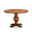 Ensemble de salle à manger 5 pièces - une table de salle à manger attrayante et 4 jolies chaises en bois en tissu de lin beige clair avec un haut dossier sablé au fini noyer antique-771177012-771207145-703431665