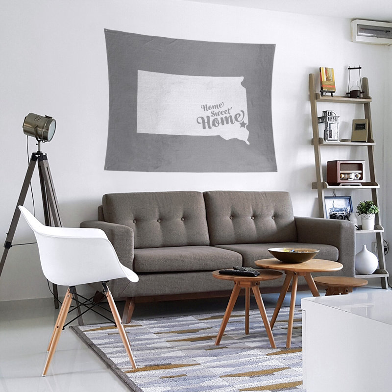 Tapisserie Home Sweet Sioux, H 80 po x l 68 po, Gris