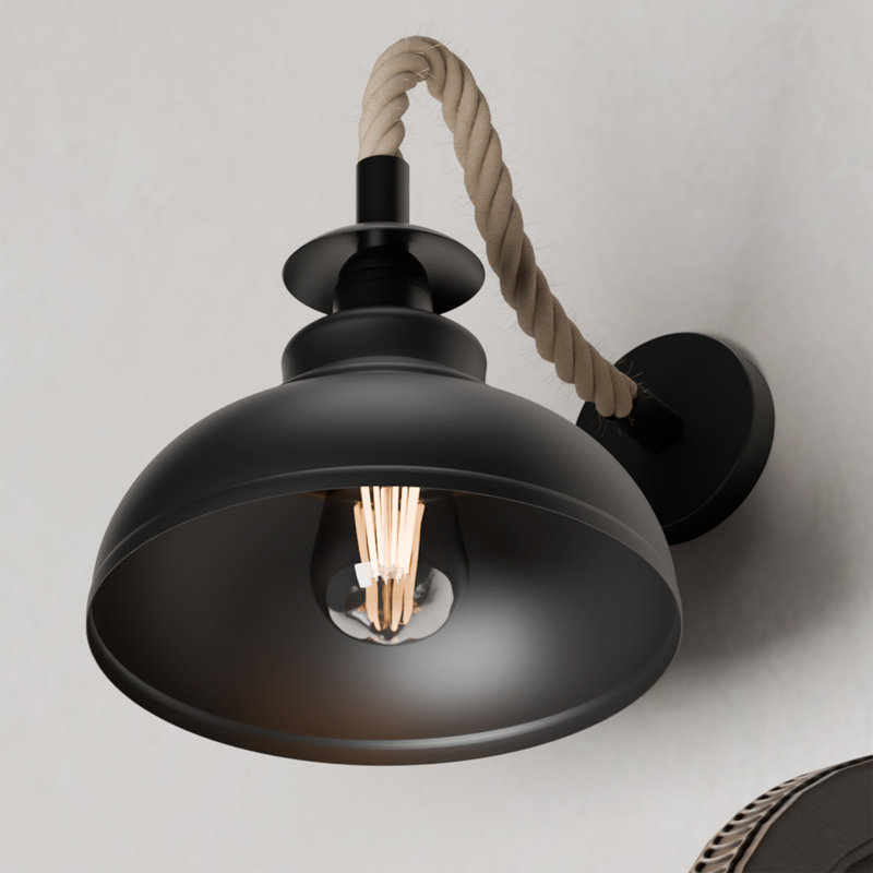 Mairead Candle Wall Light, Black, No
