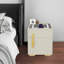 Armoire de chevet blanche moderne avec charge sans fil et table de chevet multifonctionnelle verrouillable pour chambre et bureau-1514937596