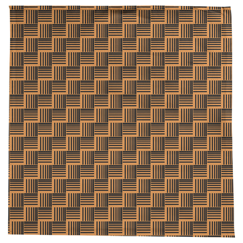 Rayures nattes classiques Nappe, Orange / Noir