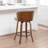 Devaney Swivel Upholstered Counter Stool With Wood Frame-123161752