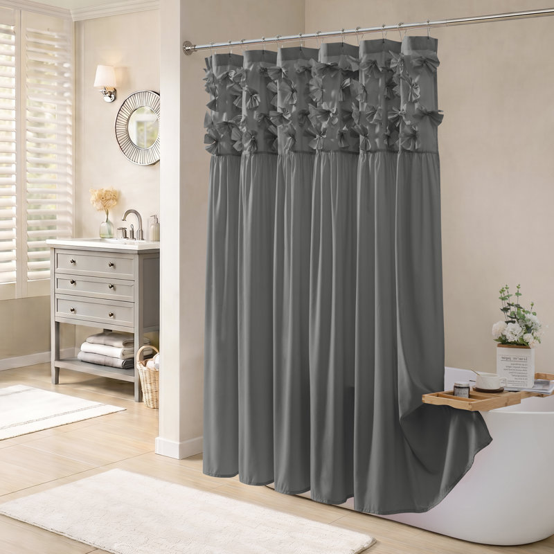 Rideau de douche Luxury Luxury Butterfly Flower, Grey
