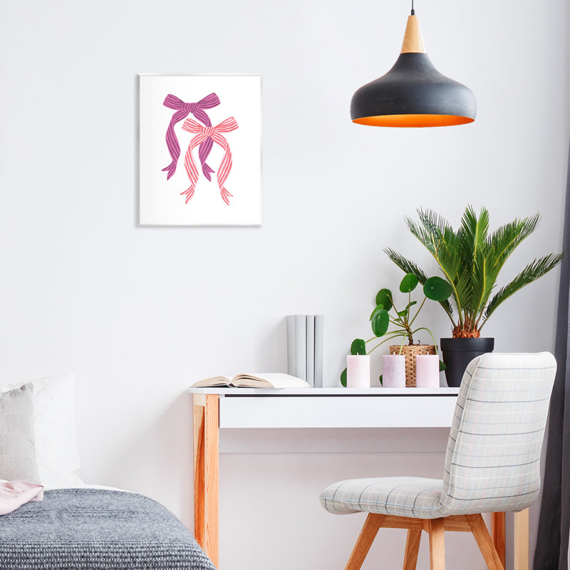 Plaque murale à double nœud magenta et rouge, design par Krissy Mast