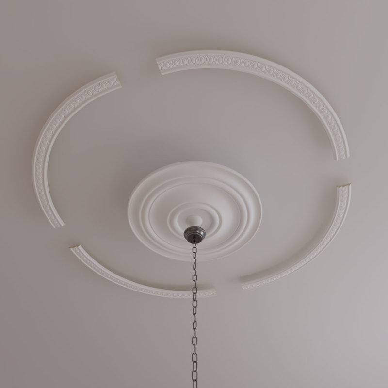 Ensemble d'anneaux de plafond Caputo, H 64,75 po x l 64,75 po x P 0,875 po, Paquet de 4 (forme un cercle complet)
