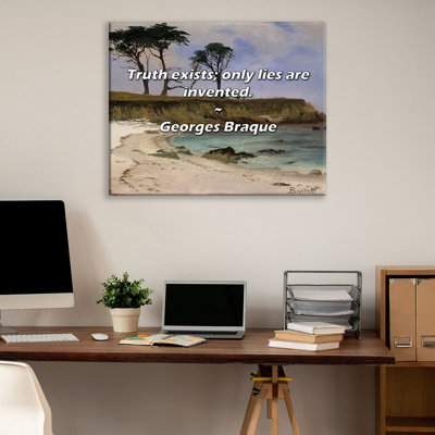 Artsy Quote "Truth exists; only lies are invented." By Georges Braque Gallery Wrapped Canvas