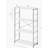 White & Chrome Finish Bookshelf-846168064