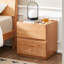 Table de chevet 2 tiroirs en bois massif Burlywood