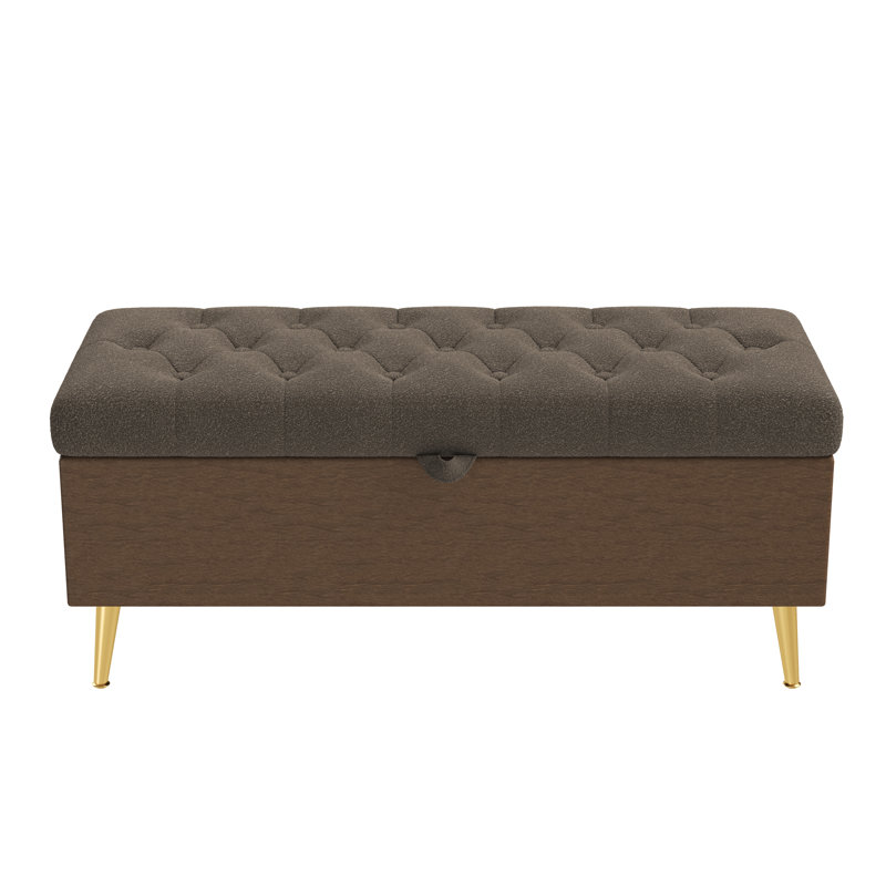 Banc de rangement avec repose-pieds Coffee, Coffee