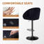 Swivel Upholstered Adjustable Height Bar Stool-572617805