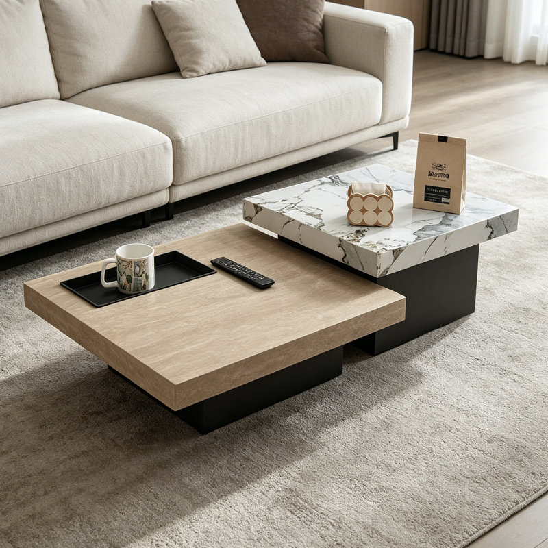 Landis, H 15,74 po x L 31,49 po x l 31,49 po, Blanc / Gris