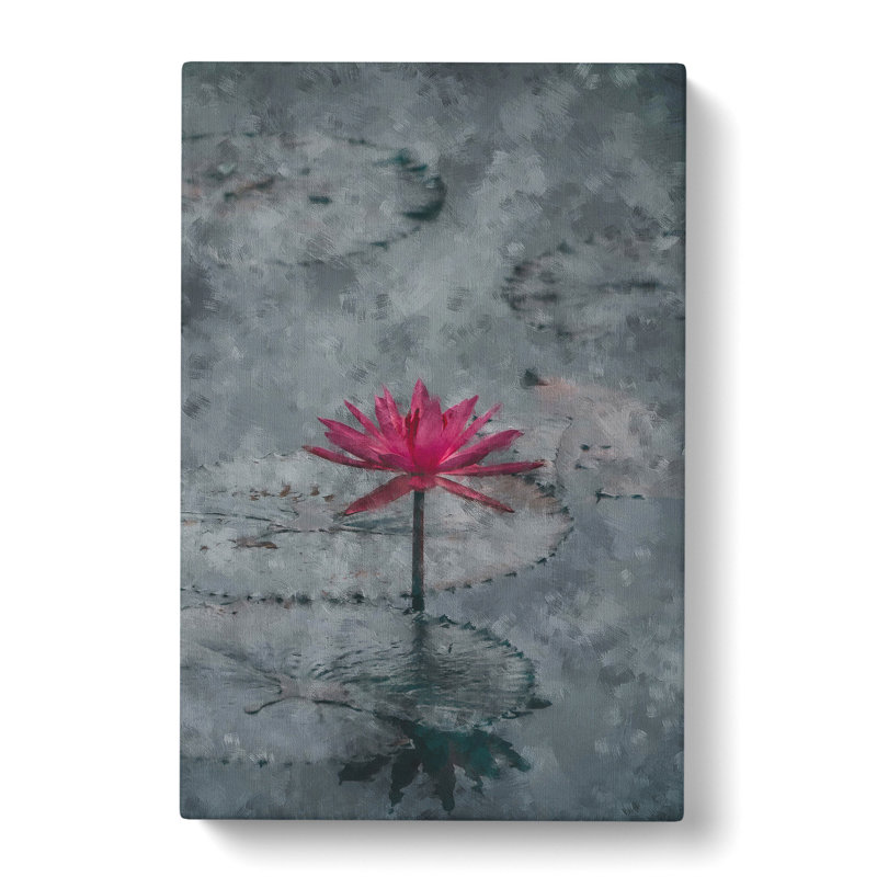 A Sacred Lotus Flower - Wrapped Canvas Painting, 76cm H x 50cm W x 3cm D
