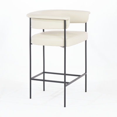 Tabouret de comptoir en cuir Mikra - Collection Buntin