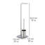 Ivy Bronx free-standing toilet set, Mod. Iria, black, with toilet roll holder and toilet brush-728362073