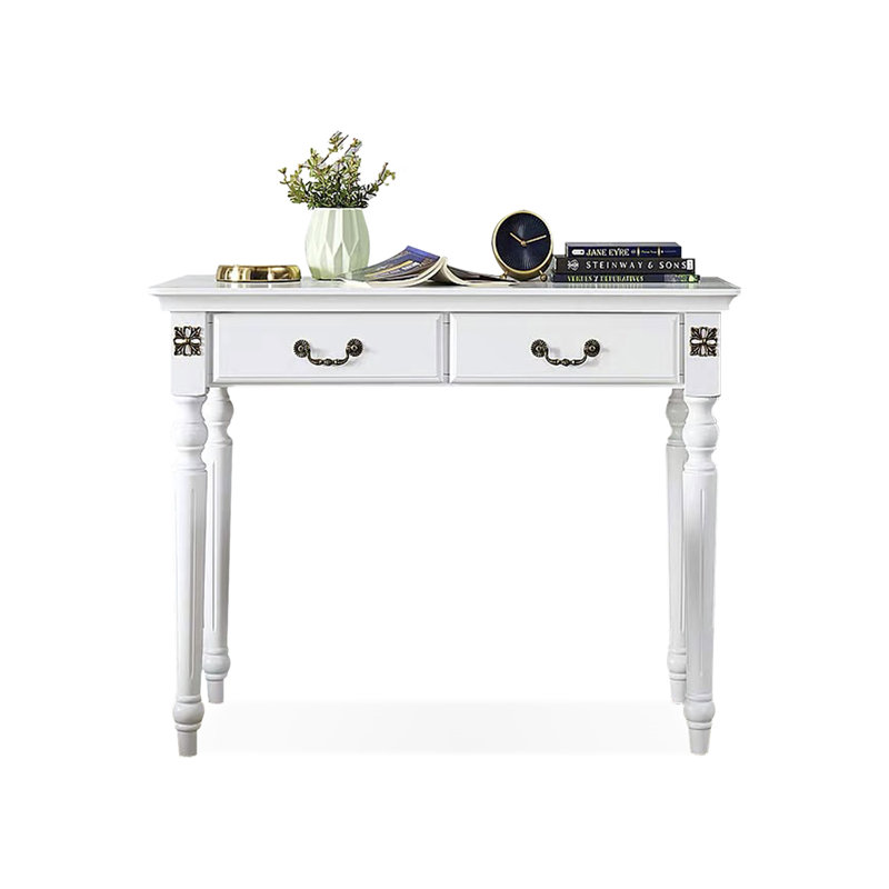 Bureau d'écriture avec tiroirs, H 29,92 po x l 39,37 po x P 17,72 po