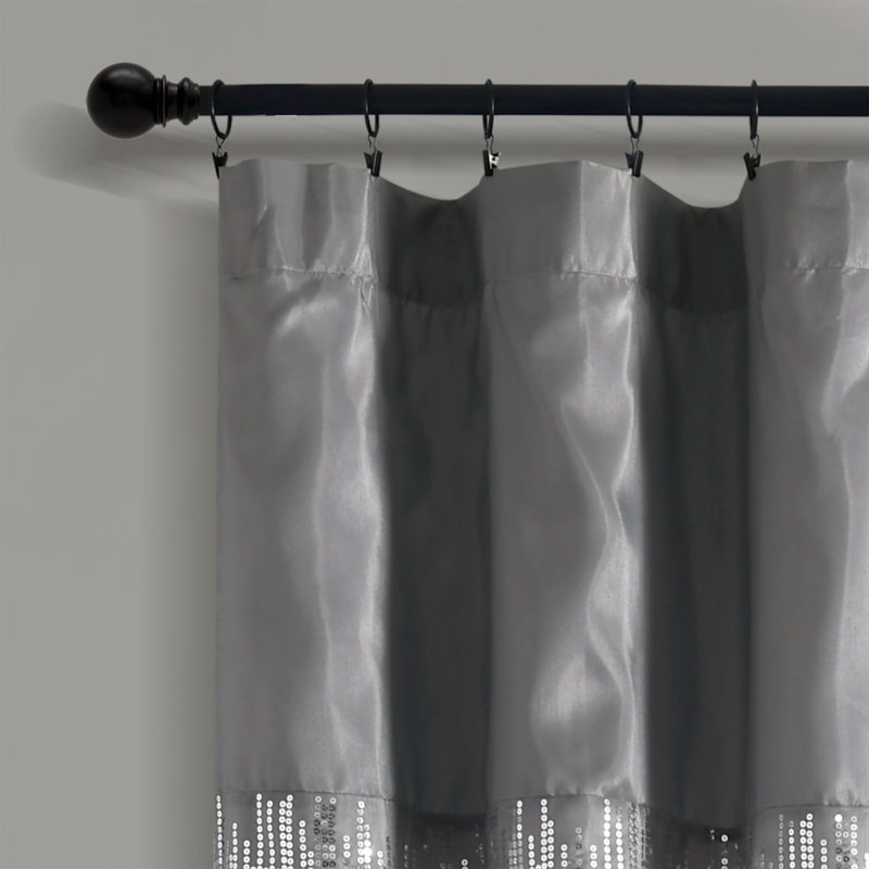 Semi Sheer Curtain Single Panel, Gray
