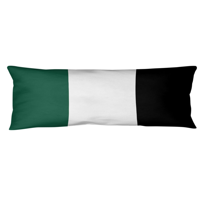 Oreiller pour le corps à rayures en polyester / polyester, Vert / blanc / noir, New York Big Football