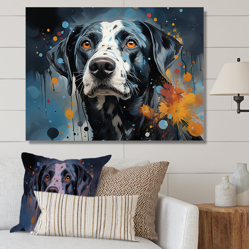 «Dalmatian Dream IV», reproduction sur toile, Toile tendue, H 16 po x l 32 po x P 1 po