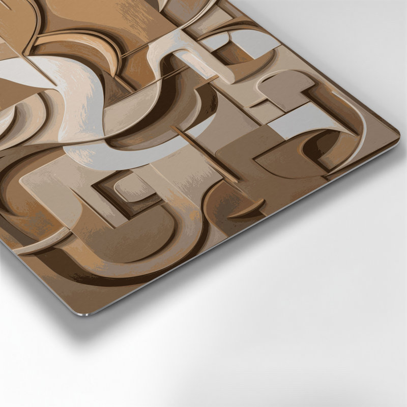 Abstract Figurative 20 Brown Metal Wall Art, 12" H x 18" W